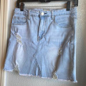 Medium Forever 21 Distressed Jean Skirt